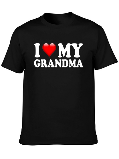 I Heart My Grandma Black T-Shirt