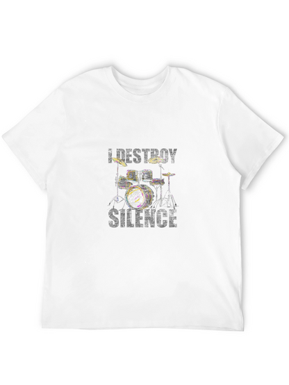 I Destroy Silence Drum Kit Black T-Shirt
