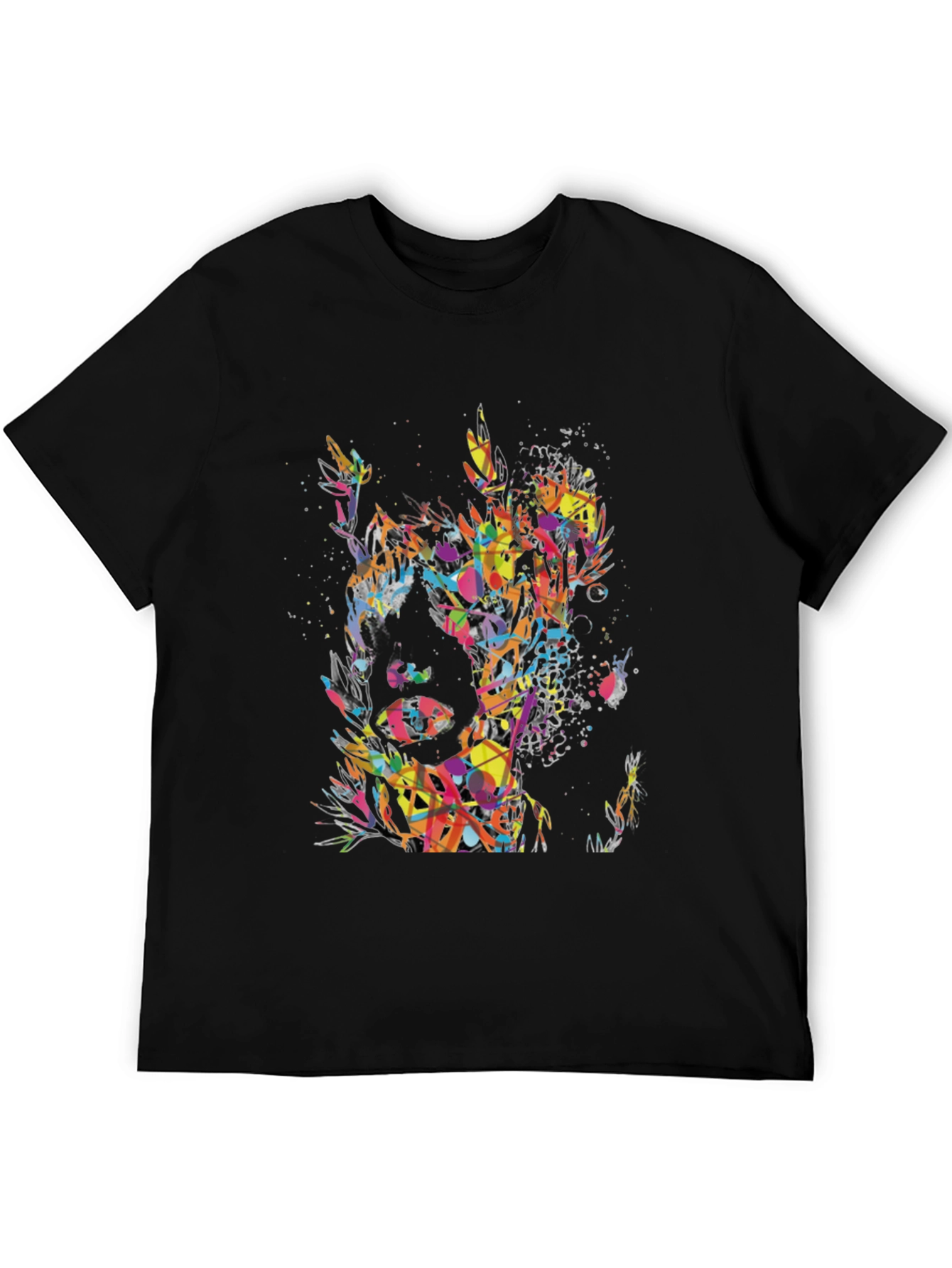 Abstract Art Mens Black T-Shirt