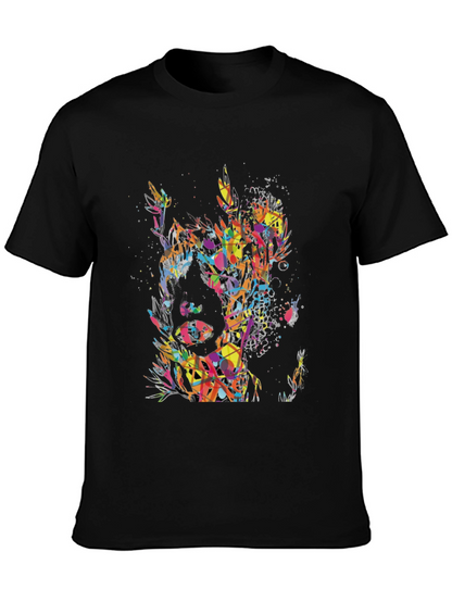 Abstract Art Mens Black T-Shirt
