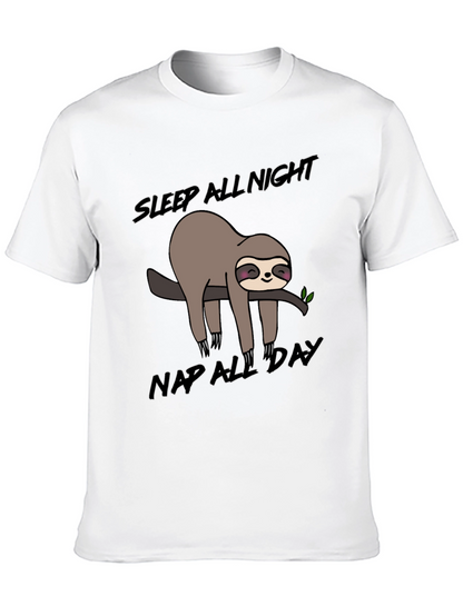 Sleepy Sloth Graphic T-Shirt: Nap All Day