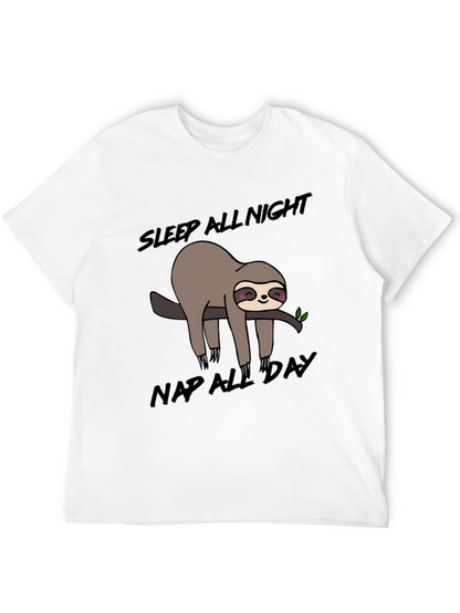 Sleepy Sloth Graphic T-Shirt: Nap All Day