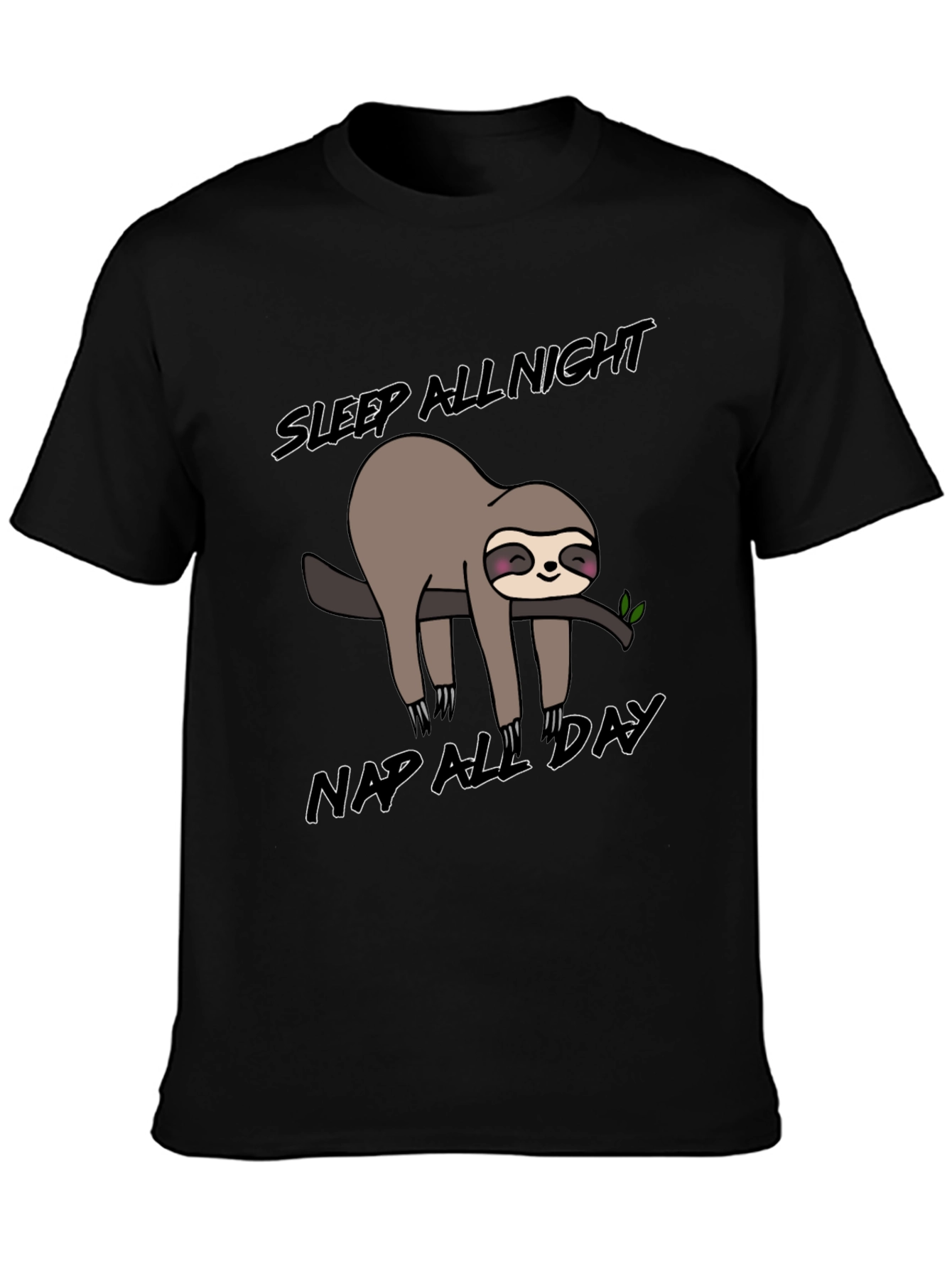 Sleepy Sloth Graphic T-Shirt: Nap All Day