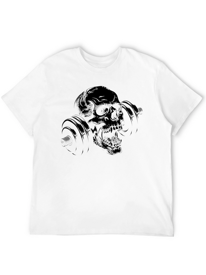Skull Barbell Graphic T-Shirt