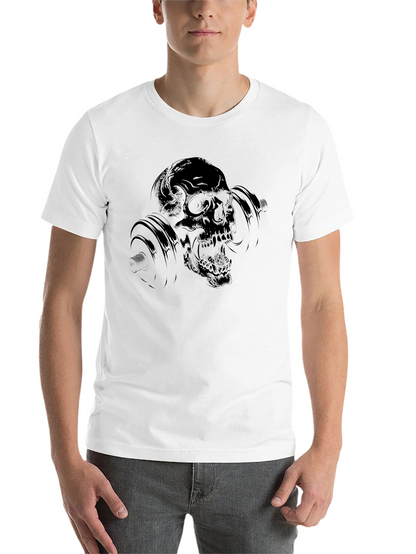 Skull Barbell Graphic T-Shirt