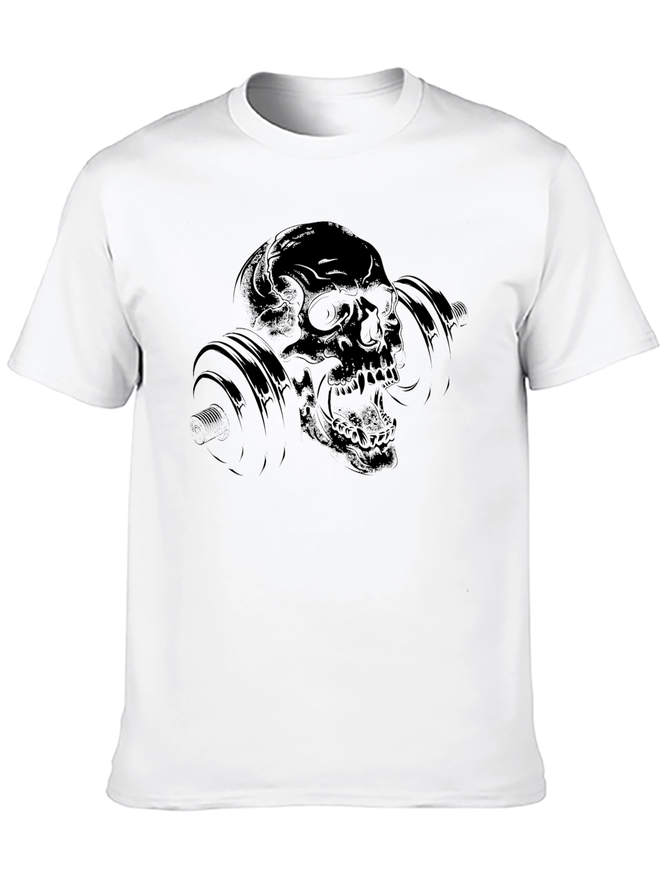 Skull Barbell Graphic T-Shirt
