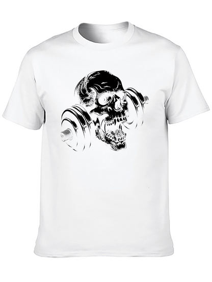 Skull Barbell Graphic T-Shirt