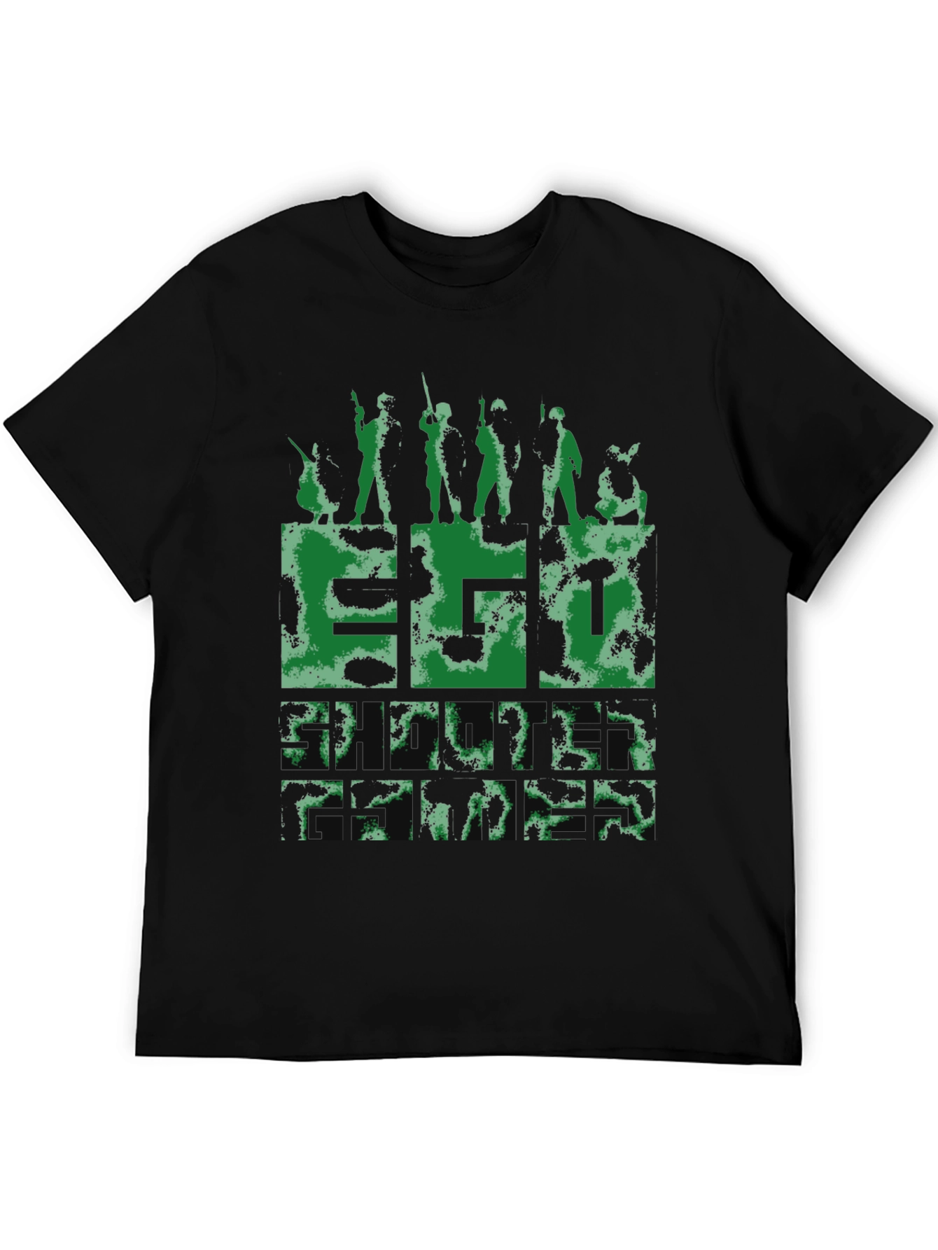 Camouflage Graphic Tee - Military Style