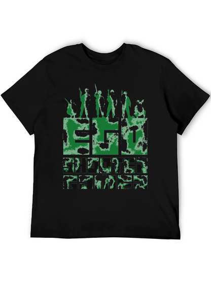 Camouflage Graphic Tee - Military Style