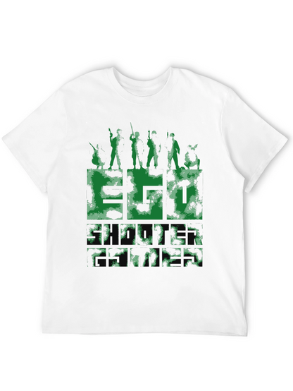 Camouflage Graphic Tee - Military Style