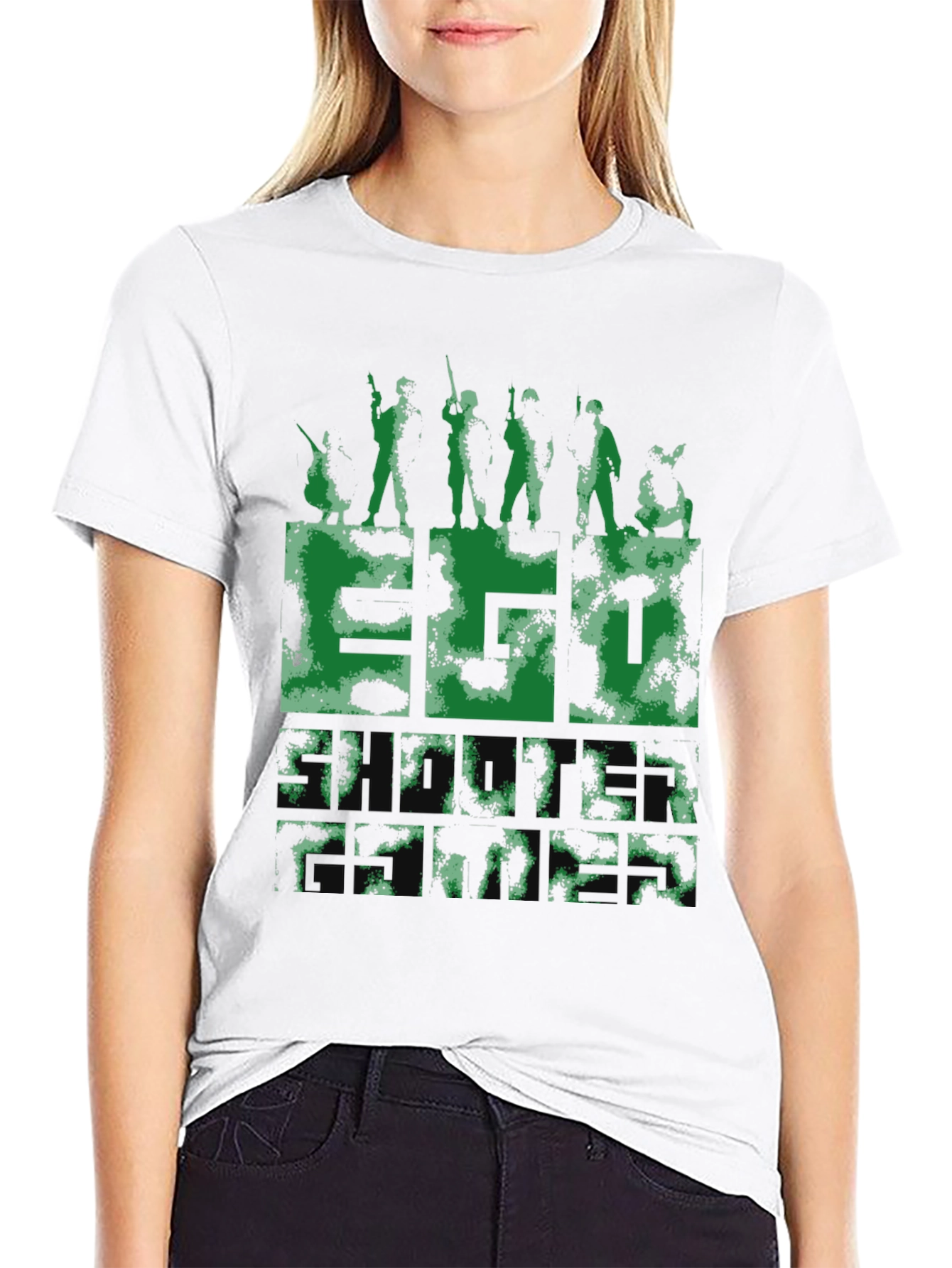 Camouflage Graphic Tee - Military Style