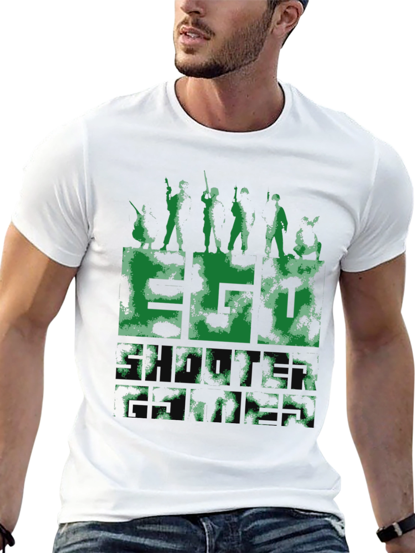 Camouflage Graphic Tee - Military Style