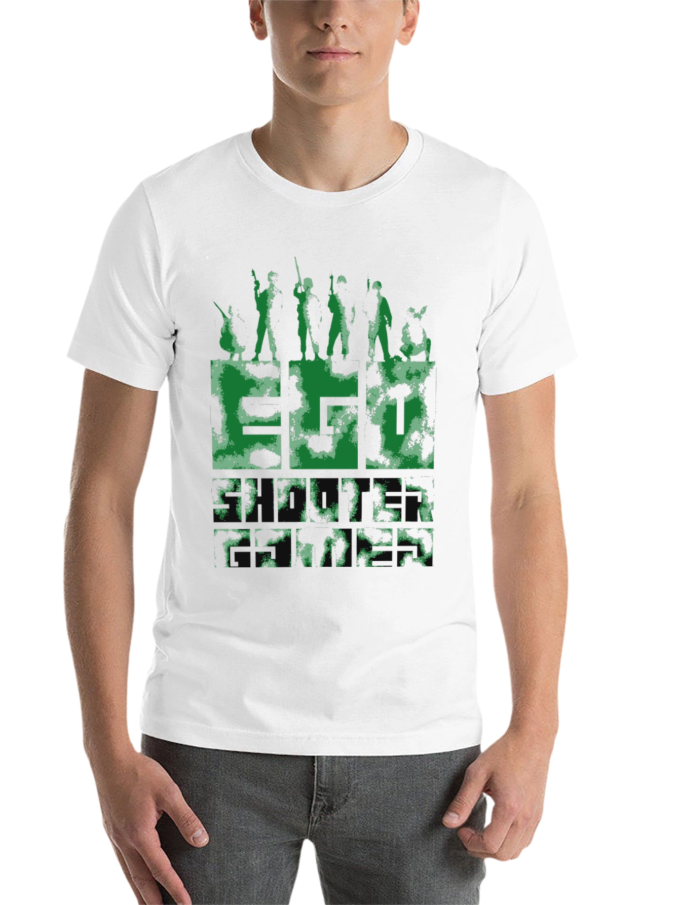 Camouflage Graphic Tee - Military Style