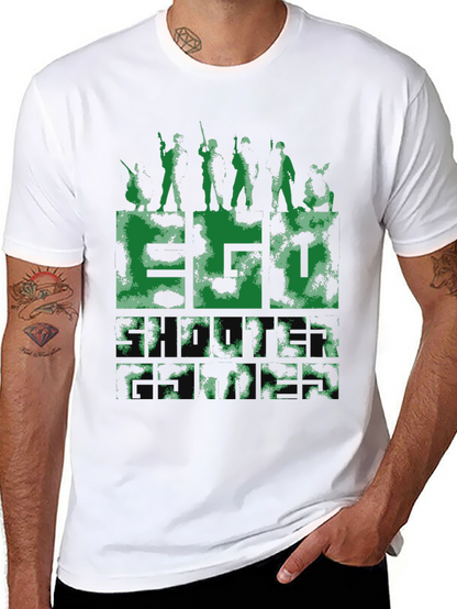 Camouflage Graphic Tee - Military Style