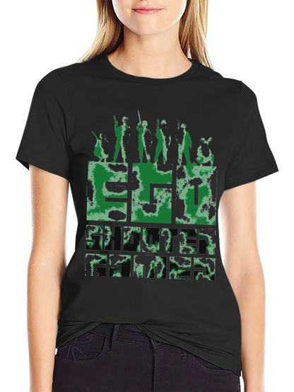 Camouflage Graphic Tee - Military Style