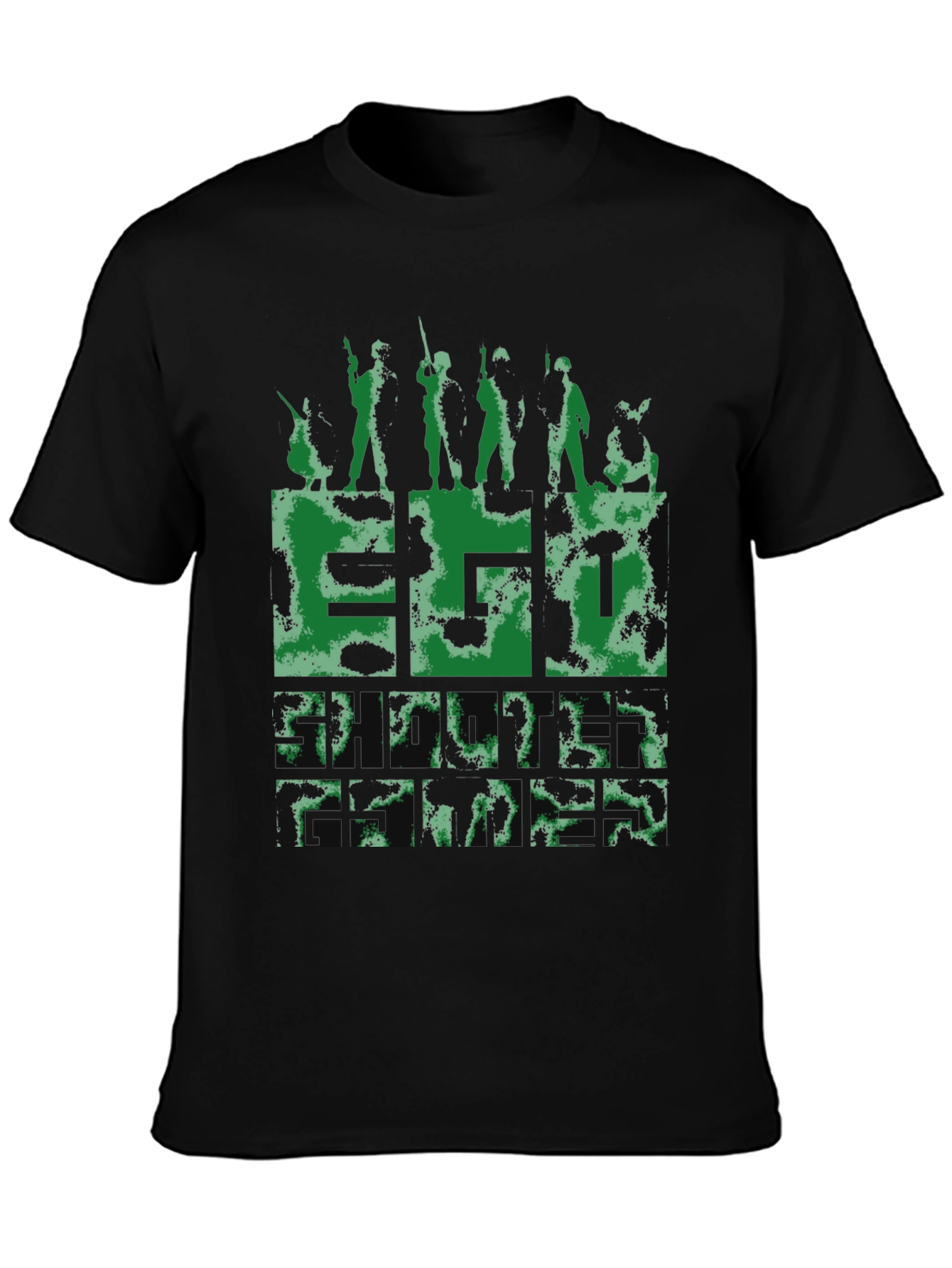 Camouflage Graphic Tee - Military Style