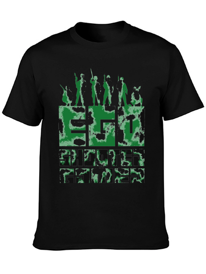 Camouflage Graphic Tee - Military Style