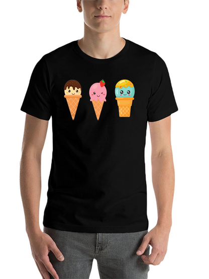 Kawaii Ice Cream Graphic Tee - Cute Summer Shirt