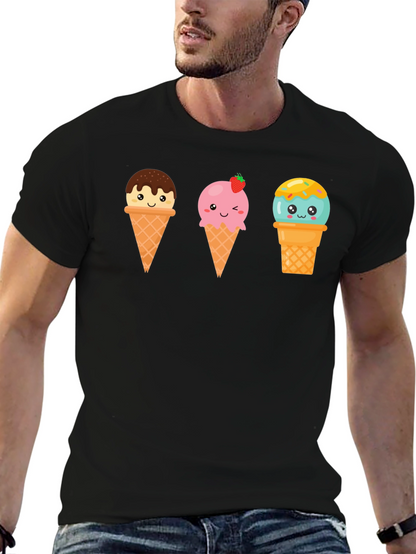 Kawaii Ice Cream Graphic Tee - Cute Summer Shirt
