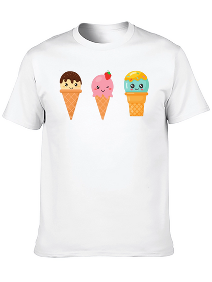 Kawaii Ice Cream Graphic Tee - Cute Summer Shirt