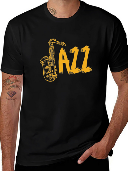 Jazz Saxophone Graphic T-Shirt - Classic Music Tee