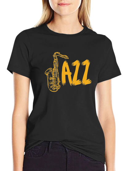 Jazz Saxophone Graphic T-Shirt - Classic Music Tee