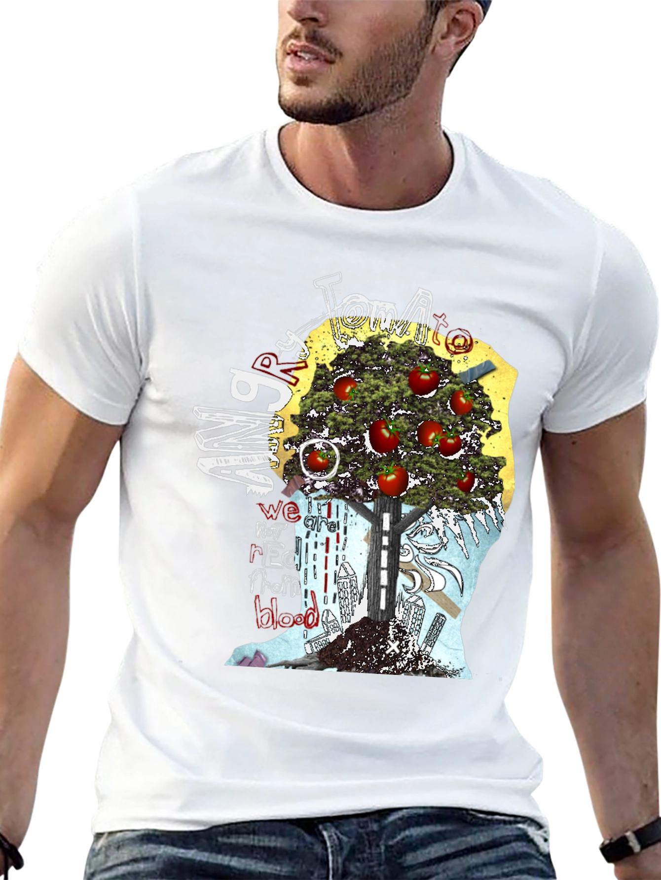 Tomato Man Graphic T-Shirt - Unique Art Tee