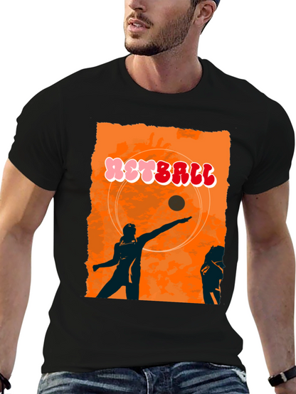 Retro Netball Graphic T-Shirt