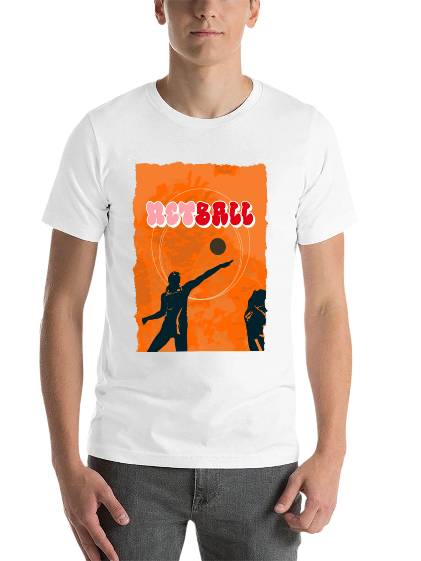 Retro Netball Graphic T-Shirt