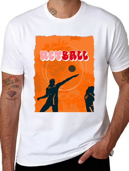 Retro Netball Graphic T-Shirt