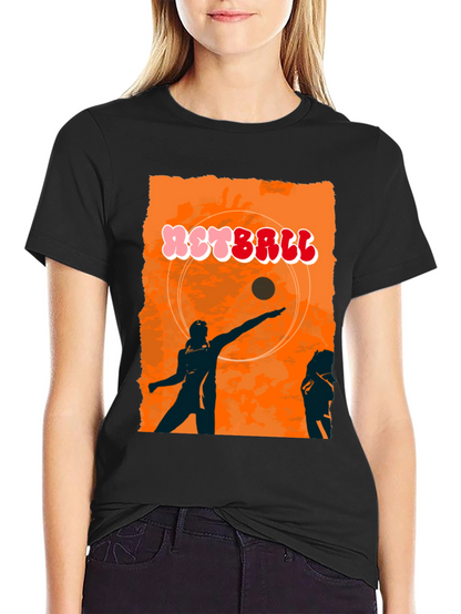 Retro Netball Graphic T-Shirt