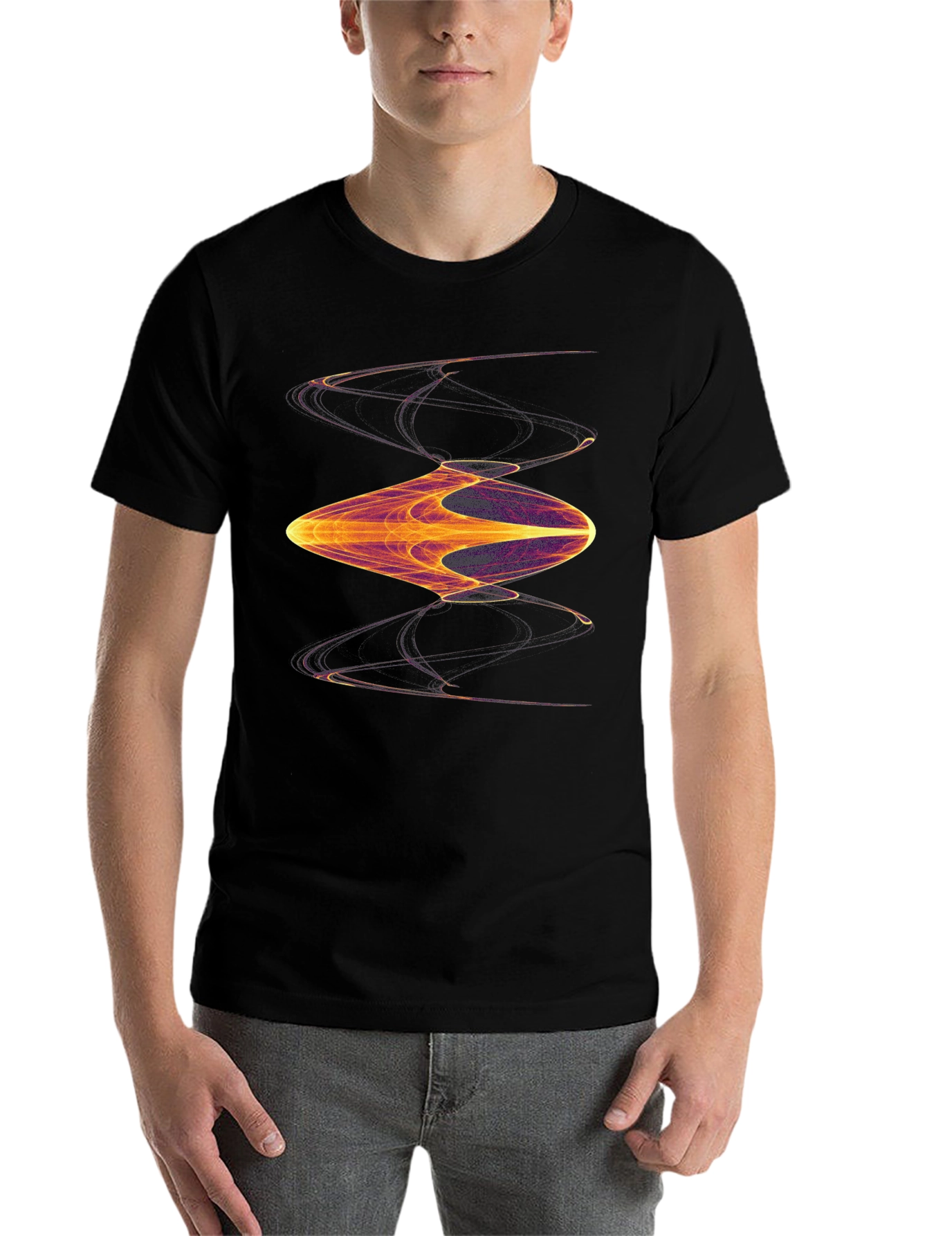 Abstract Graphic Black T-Shirt