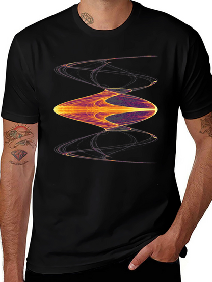 Abstract Graphic Black T-Shirt
