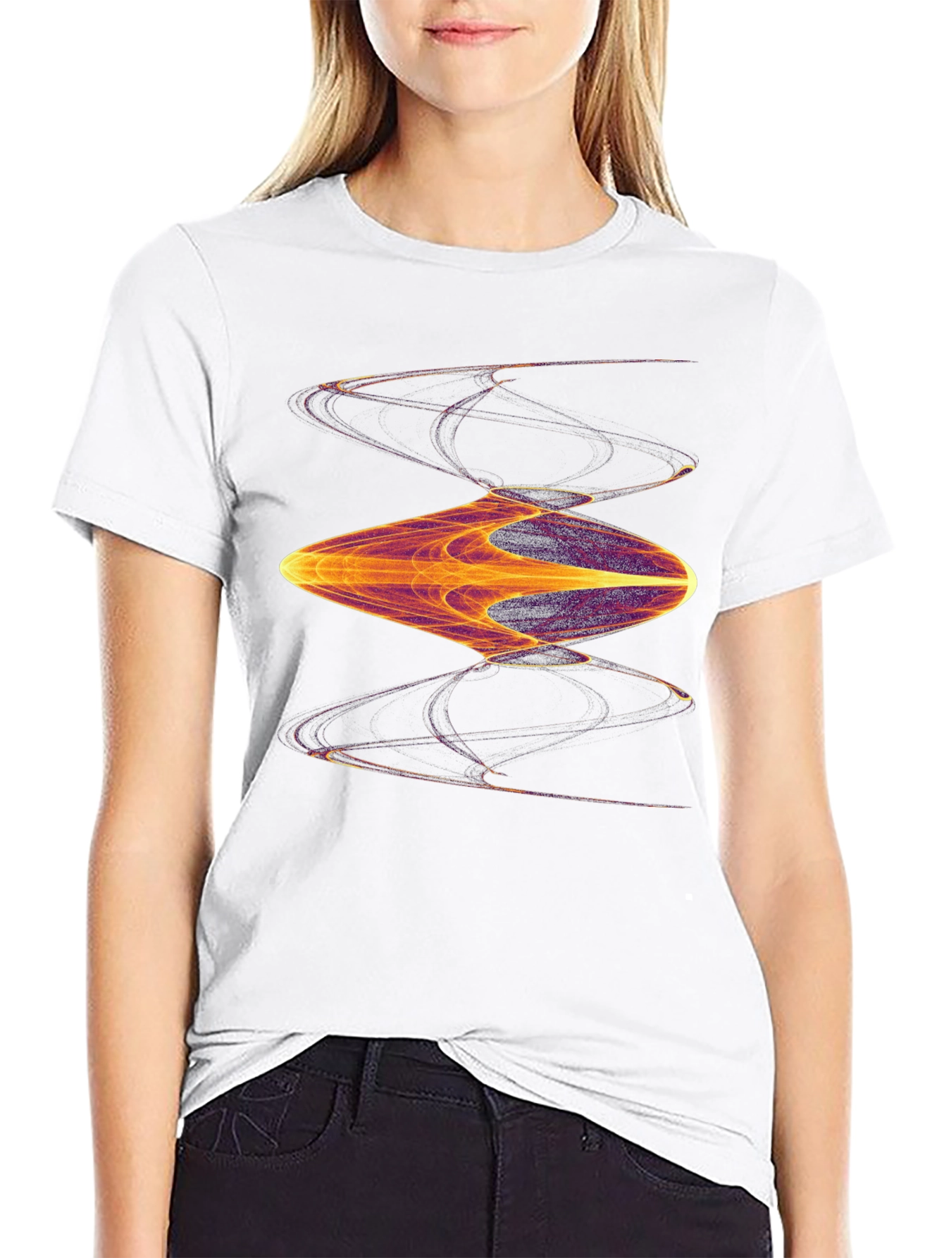 Abstract Graphic Black T-Shirt