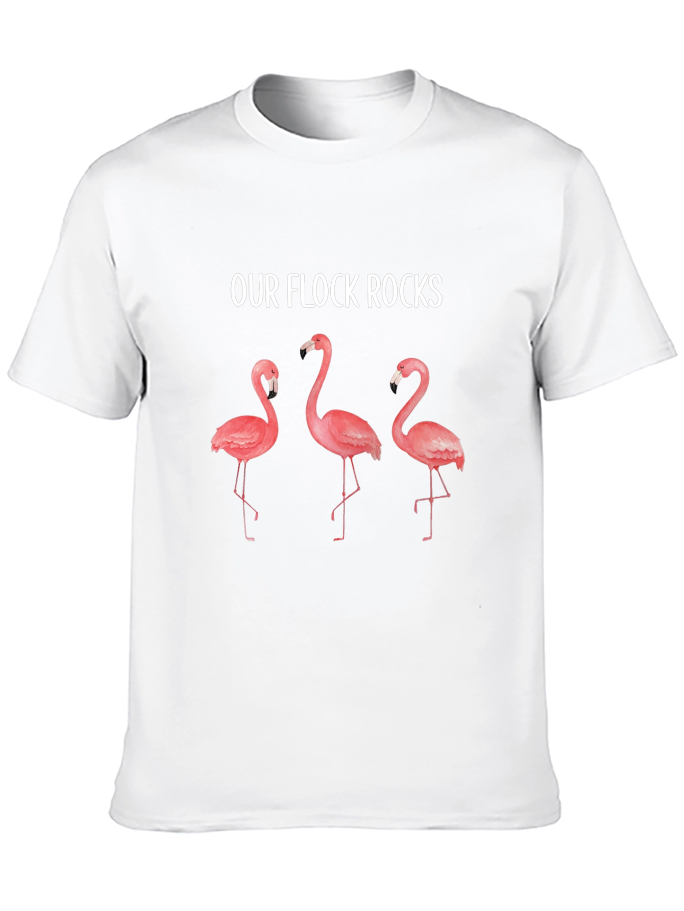 Our Flock Rocks Flamingo T-Shirt