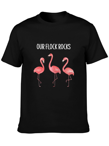 Our Flock Rocks Flamingo T-Shirt