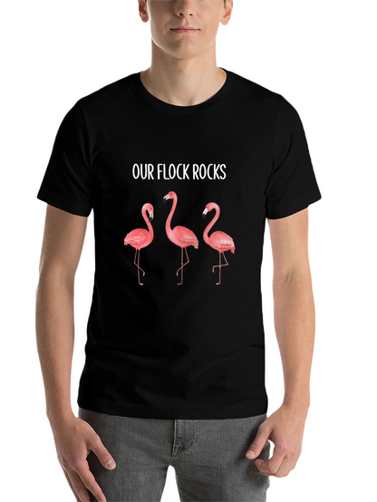 Our Flock Rocks Flamingo T-Shirt