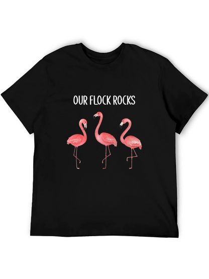 Our Flock Rocks Flamingo T-Shirt