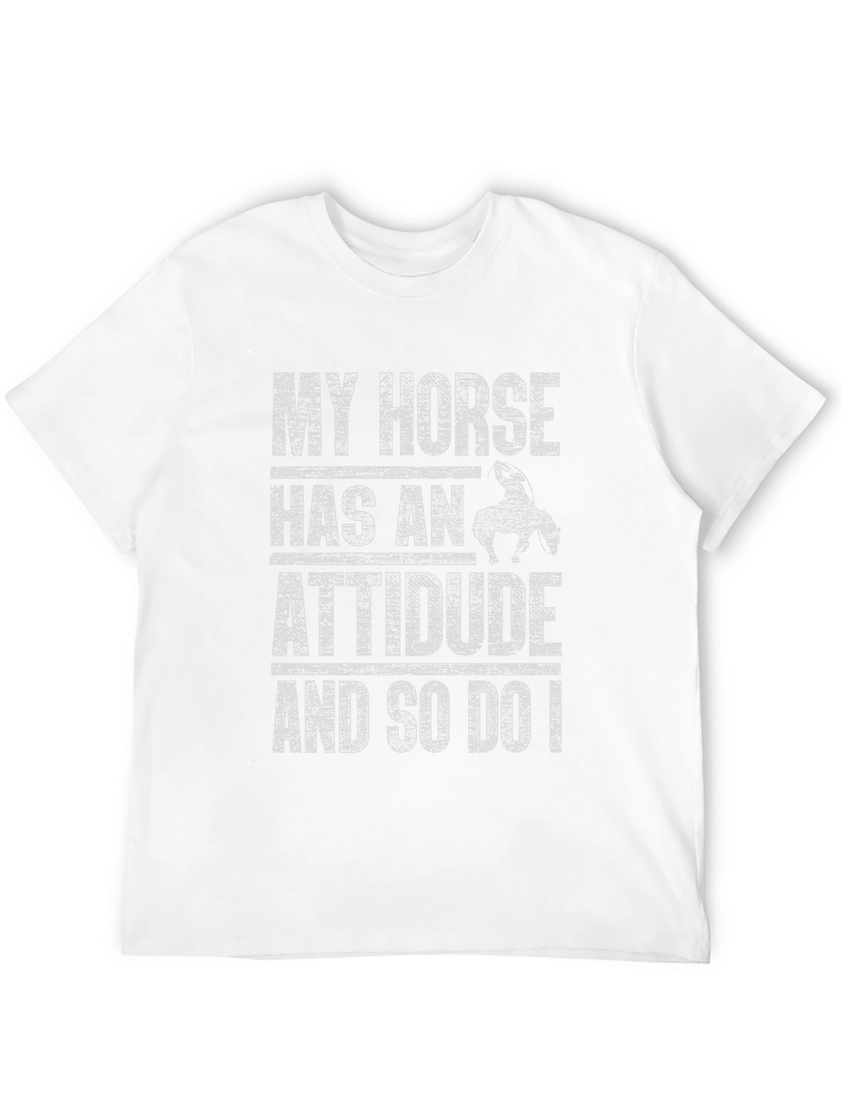 My Horse Has An Attitude Mens Black T-Shirt