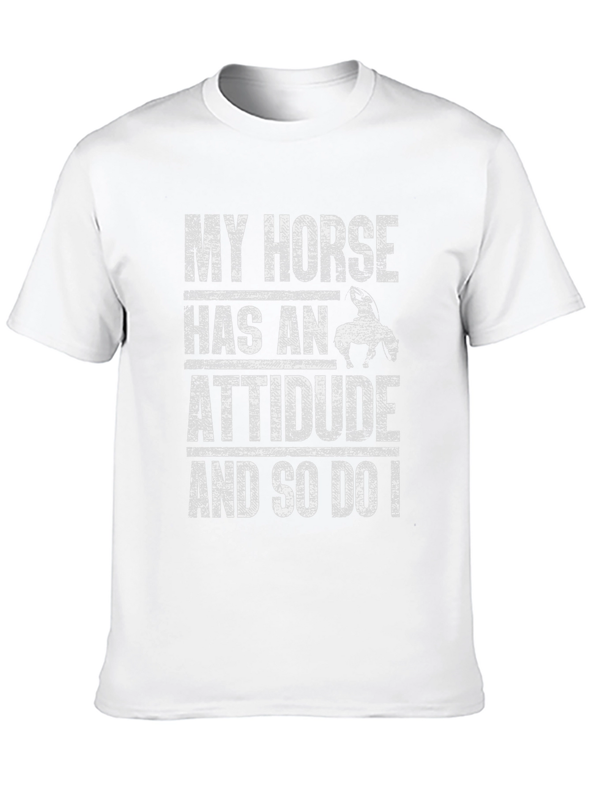 My Horse Has An Attitude Mens Black T-Shirt
