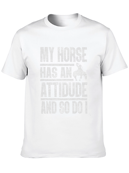 My Horse Has An Attitude Mens Black T-Shirt