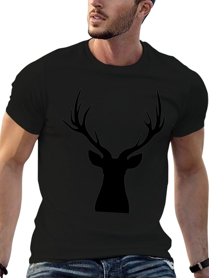 Black Deer Silhouette Graphic Tee