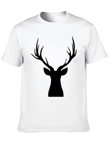 Black Deer Silhouette Graphic Tee