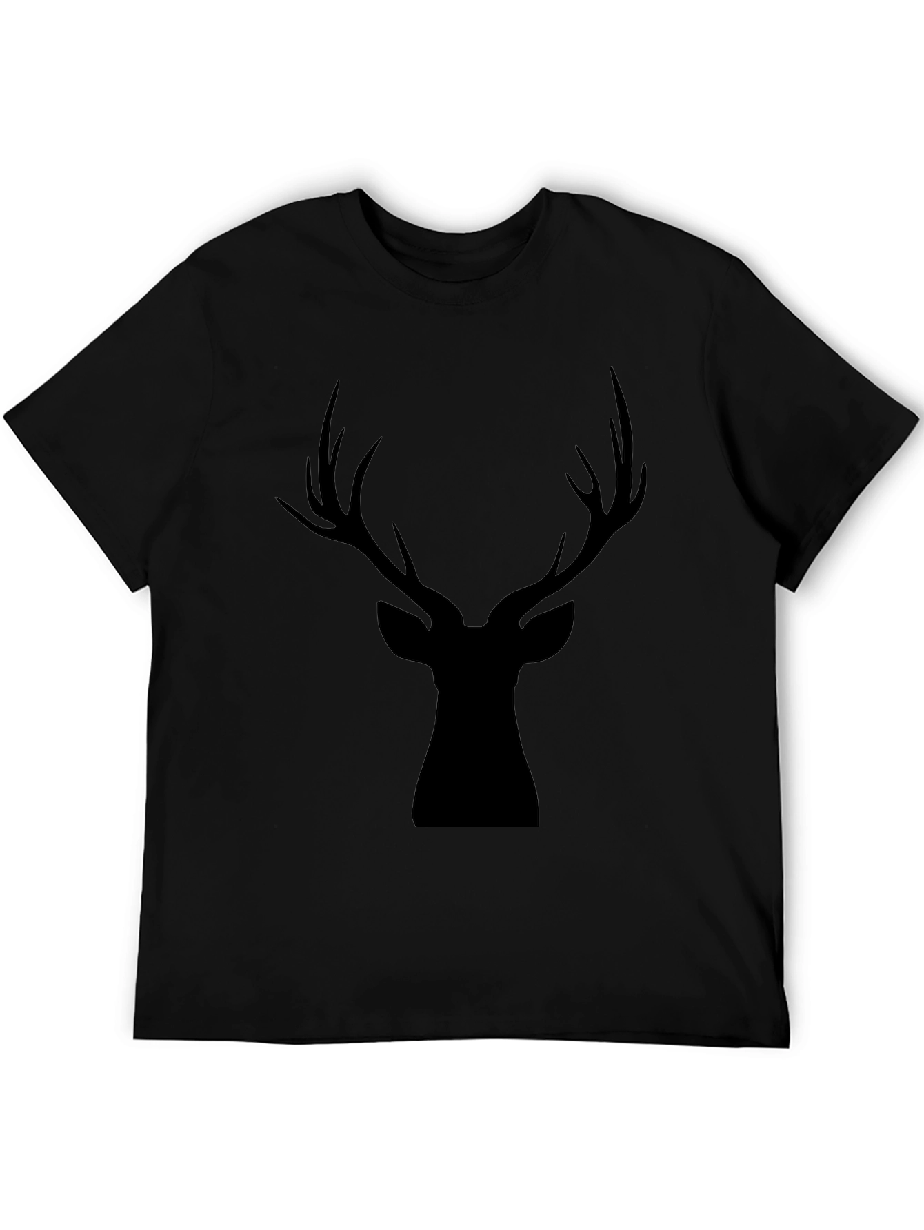 Black Deer Silhouette Graphic Tee