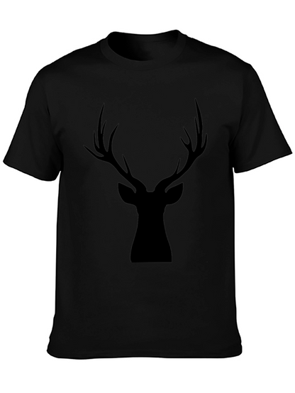 Black Deer Silhouette Graphic Tee