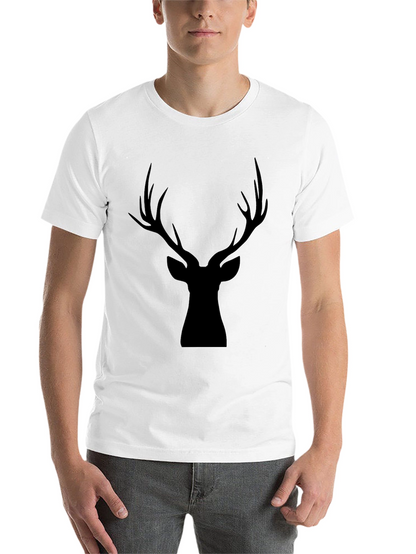 Black Deer Silhouette Graphic Tee