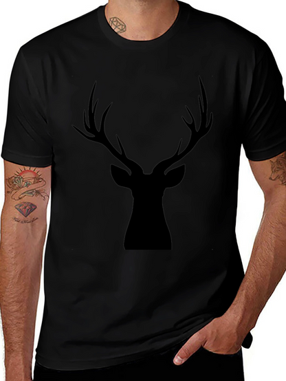 Black Deer Silhouette Graphic Tee