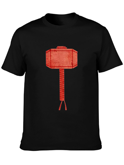 Hammer Graphic Tee - Black Cotton T-Shirt