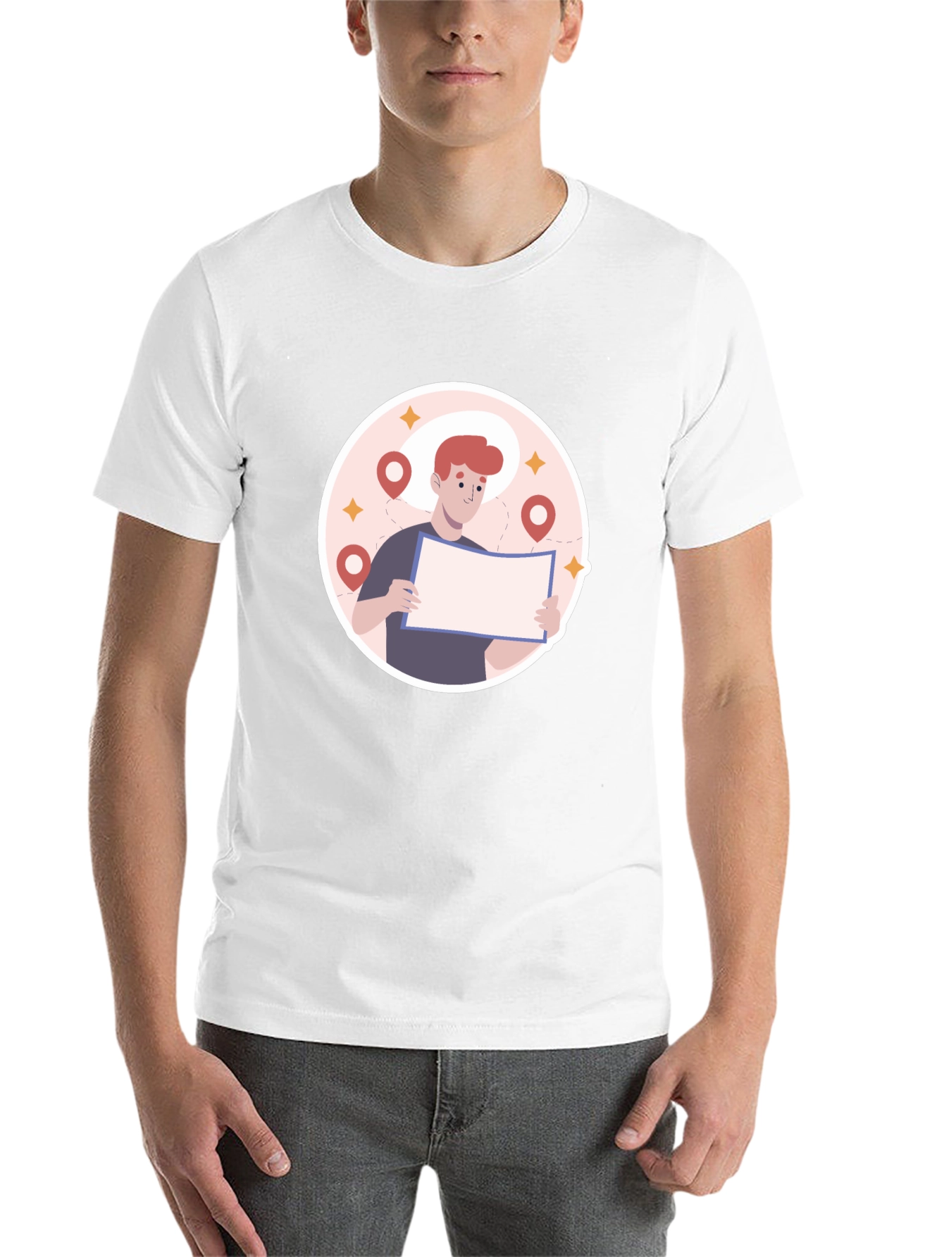 Black Graphic T-Shirt - Lost Traveler Design