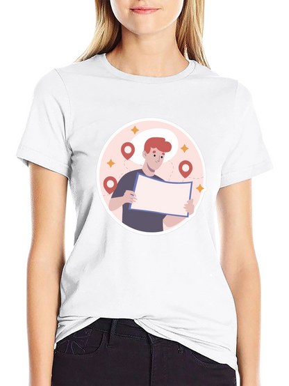 Black Graphic T-Shirt - Lost Traveler Design